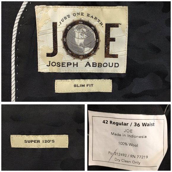 Joseph Abboud Mens Blazer Sport Coat Two Button Casual Jacket Size 42R Wool Suit - Picture 8 of 13